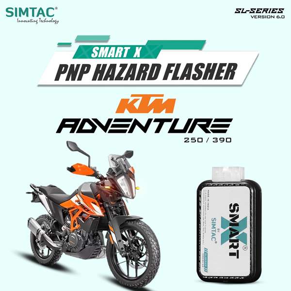 Simtac -Switchless Smart-x Hazard Flasher For KTM Adventure 250 & 390 (ADV-SL6)