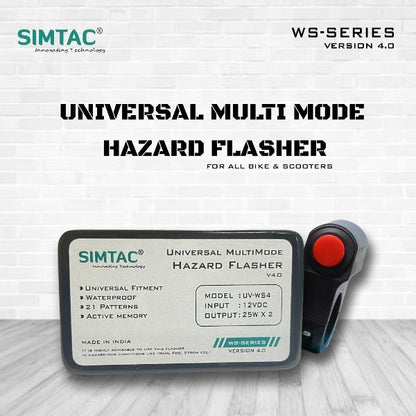 Simtac-Universal Multi Mode Hazard Flasher Indicator Blinker With Control Switch (UV-WS4)