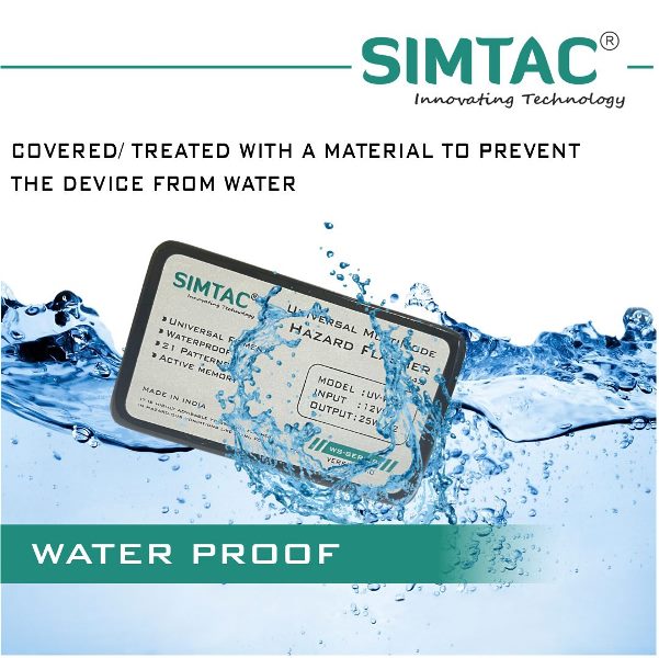 Simtac-Universal Multi Mode Hazard Flasher/ Indicator Blinker With Control Switch (UV-WS4)