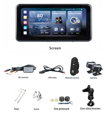 Simtac 6.0 inch IPS Motorcycle DVR and Navigation Screen - M10-PRO