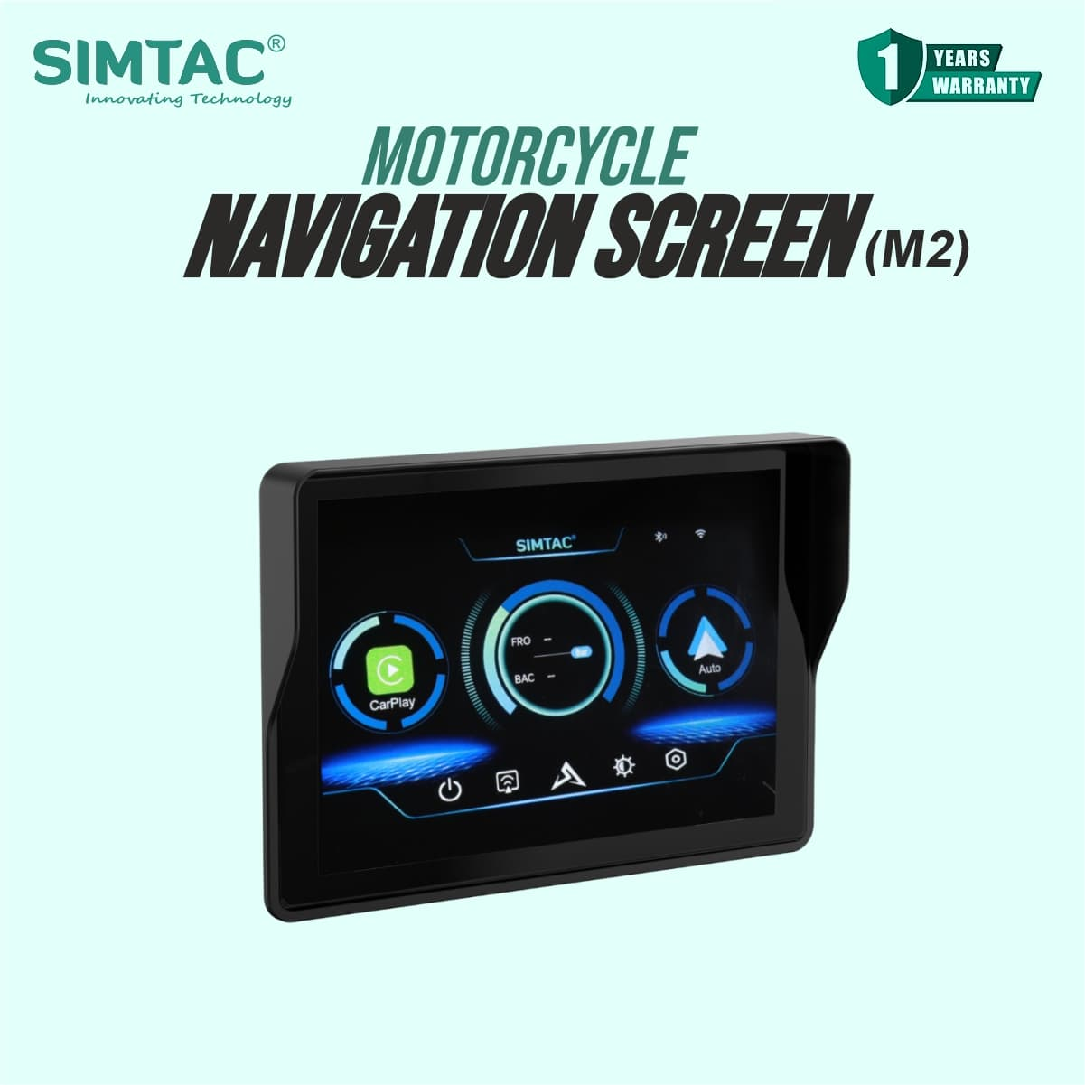 Simtac M2 Motorcycle Navigation Screen 5.0 Inch IPS Screen (Screen Only)