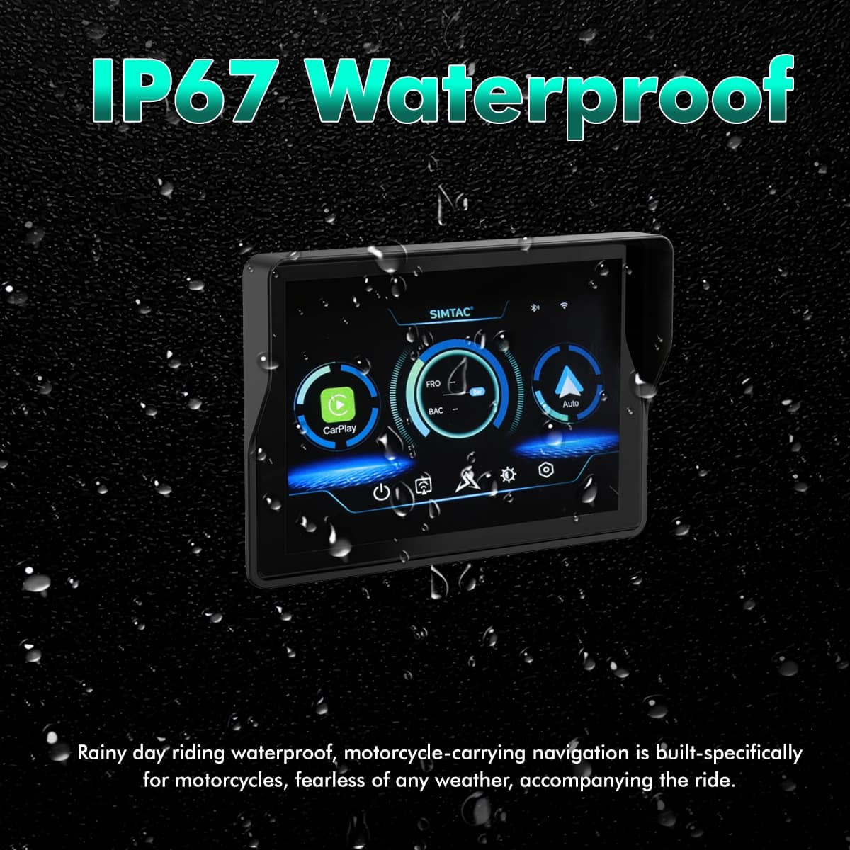 Simtac M2 Motorcycle Navigation Screen 5.0 Inch IPS Screen (Screen Only)