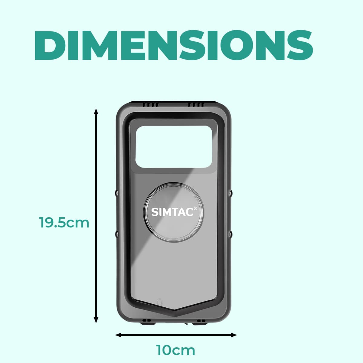 Simtac Maglock waterproof mobile holder with vibration damper (MHWPML-PRO)
