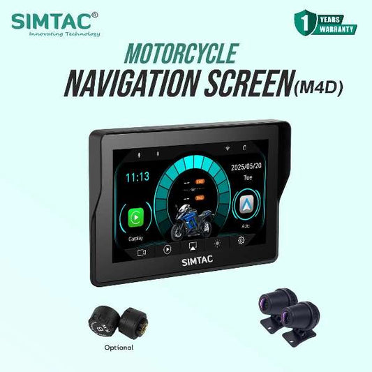 Simtac Motorcycle 5 Navigation System With Camera DVR - M4D