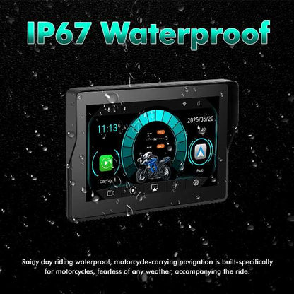 Simtac M4D Motorcycle 5inch Navigation System With Front Rear Camera DVR