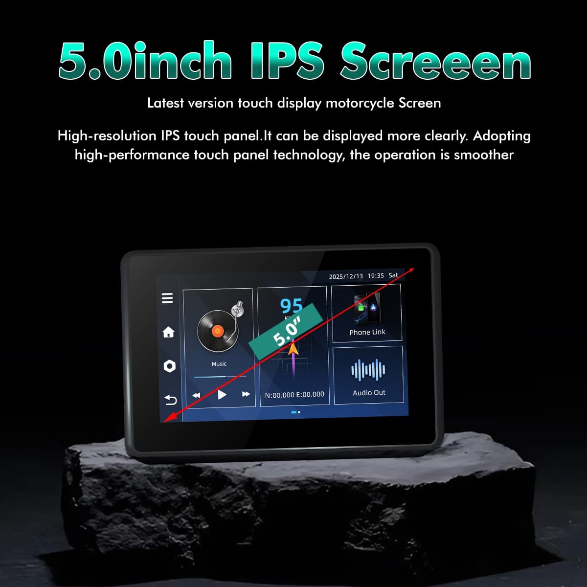 Simtac Motorcycle Android Navigation Screen Smart Navigation Display for Bikes – A5