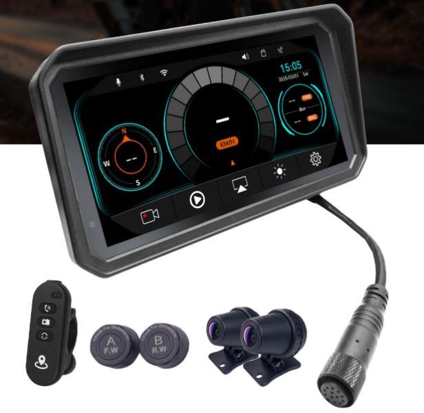 Simtac Motorcycle DVR and Navigation Screen 6.0 Inch IPS Screen (M8DT)