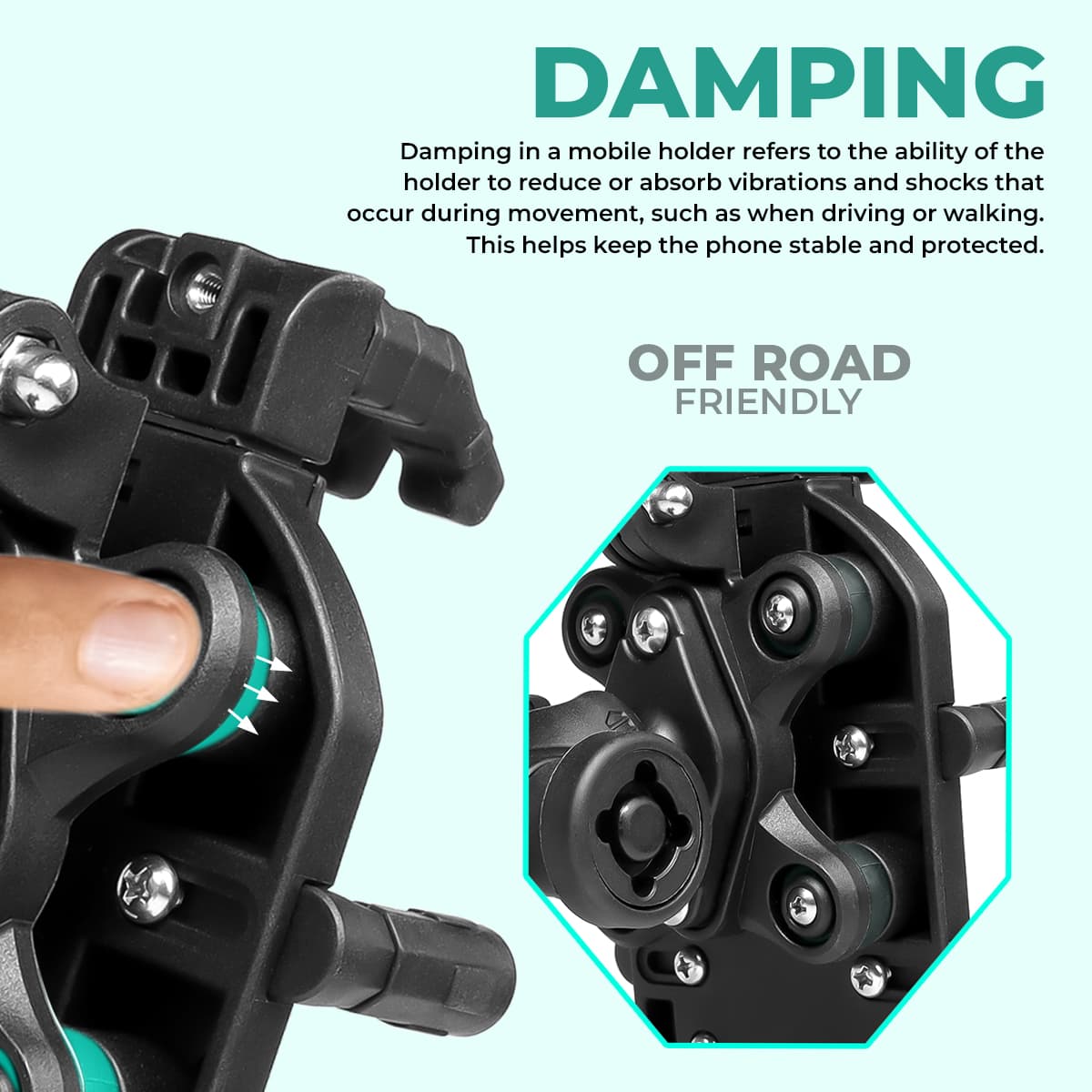 Simtac Octo Grip Pro Mobile Holder with Vibration Damper (MH03-PRO)