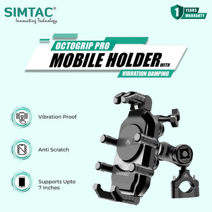 Simtac Octo Grip Pro Mobile Holder with Vibration Damper (MH03-PRO)