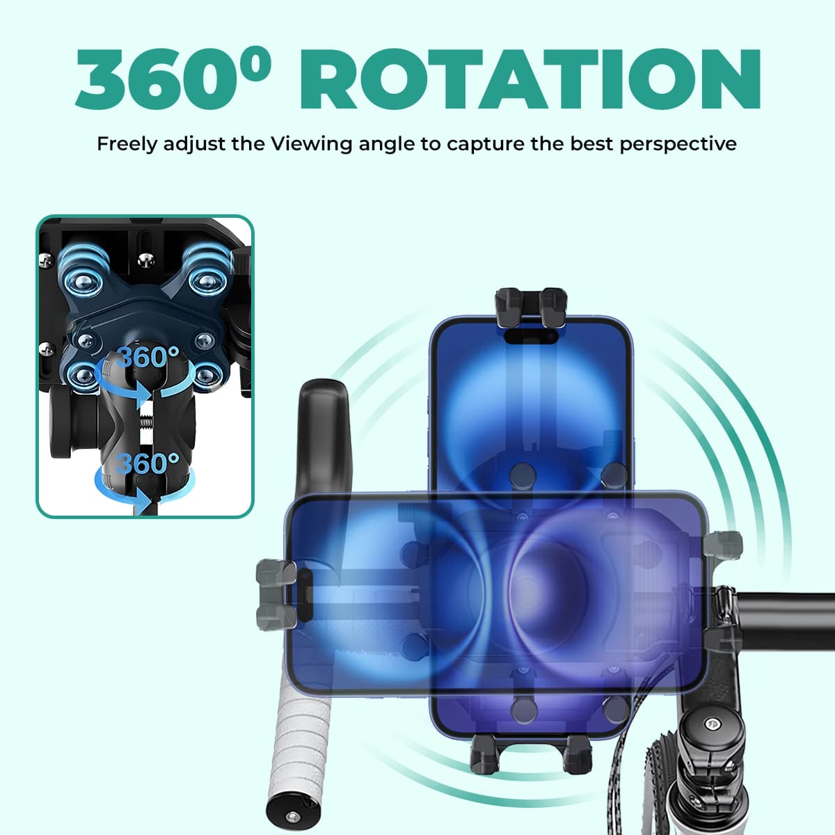 Simtac Octo Grip Pro Mobile Holder with Wireless Charging & Vibration Damper (MH03WC-PRO)