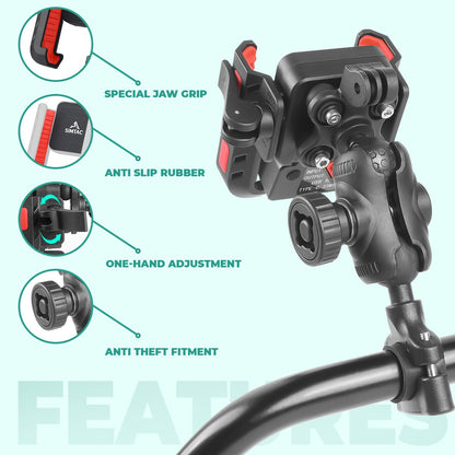 Simtac Quick Lock Jaw Grip Pro+ Mobile Holder with Charger & Vibration Damper (JQLC2-PRO)