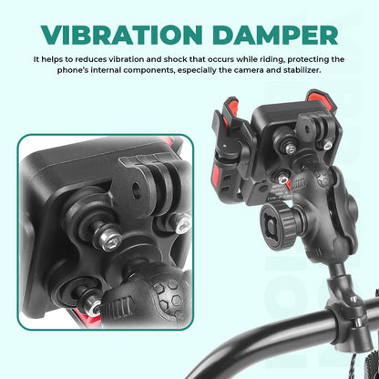 Simtac Quick Lock Jaw Grip Pro+ Mobile Holder with Charger & Vibration Damper (JQLC2-PRO)