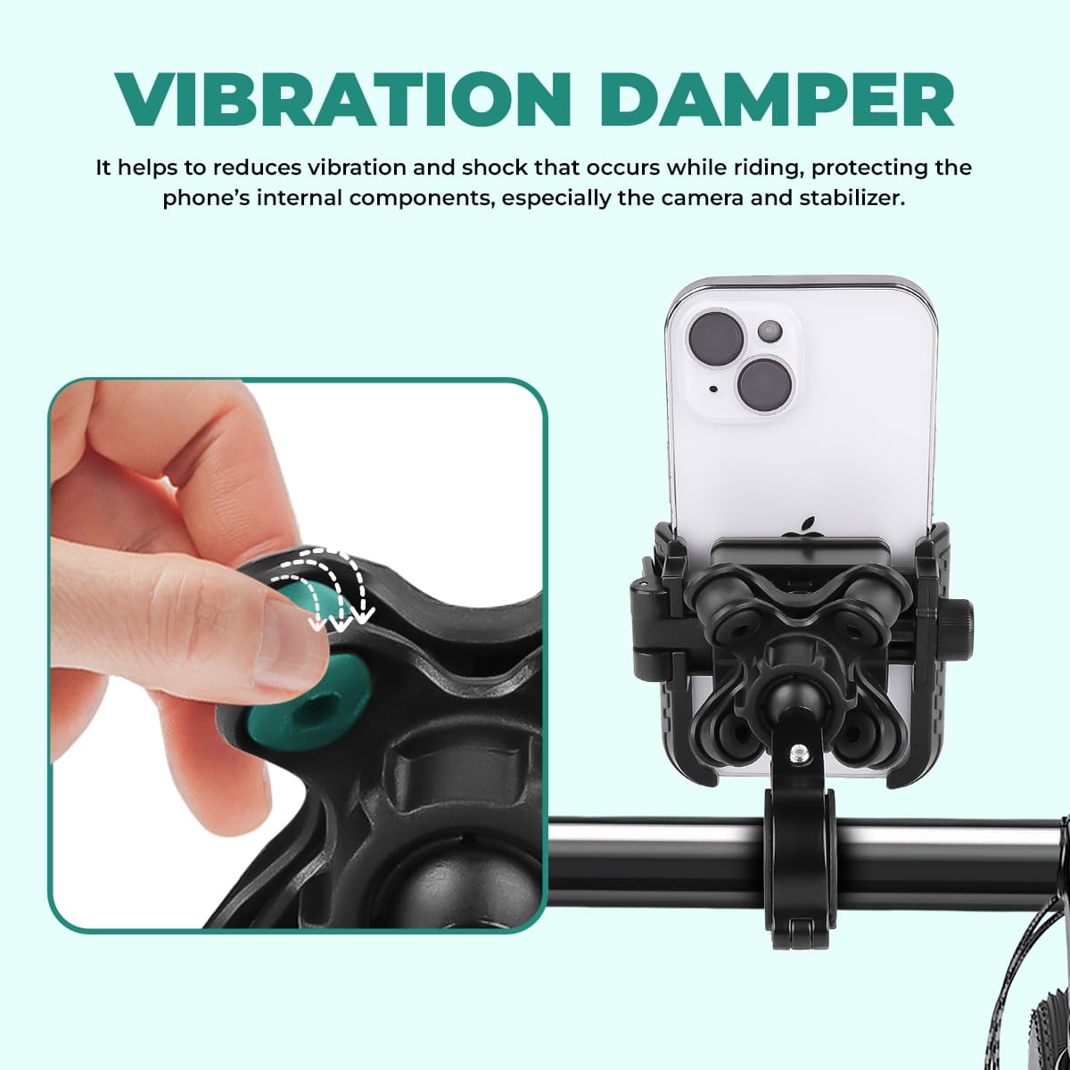 Simtac Quick Lock Jaw Grip Pro Mobile Holder with Vibration Damper (JQL1-PRO)