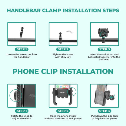 Simtac Quick Lock Jaw Grip Pro Mobile Holder with Vibration Damper (JQL1-PRO)