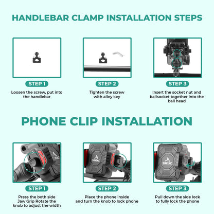 Simtac Quick Lock Super Grip Pro+ Mobile Holder with Charging & Vibration Damper (SQL2-WC-PRO)