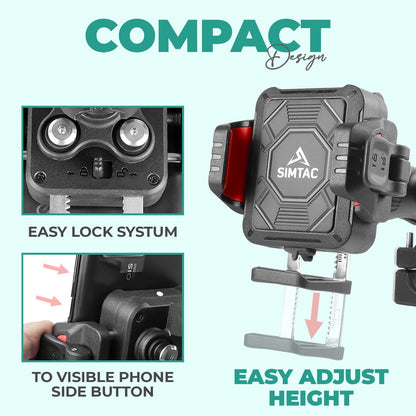Simtac Quick Lock Super Grip Pro+ Mobile Holder with Charging & Vibration Damper (SQL2-WC-PRO)