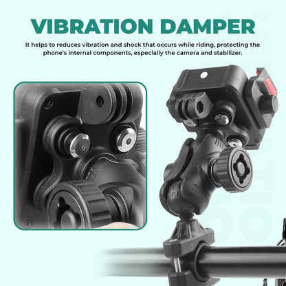 Simtac Quick Lock Super Grip Pro+ Mobile Holder with Charging & Vibration Damper (SQL2-WC-PRO)