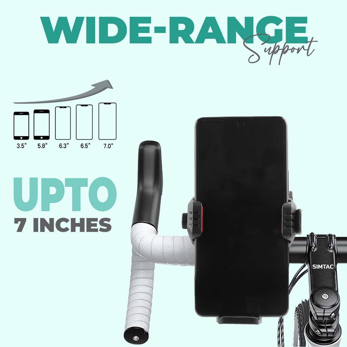 Simtac Quick Lock Super Grip Pro+ Mobile Holder with Charging & Vibration Damper (SQL2-WC-PRO)
