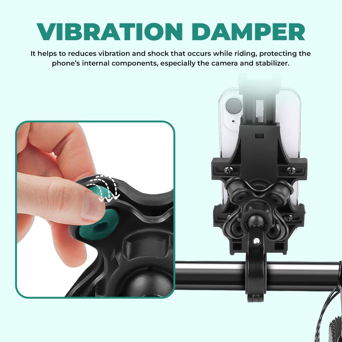 Simtac Spider Grip Pro Mobile Holder with Vibration Damper (MH02-PRO)