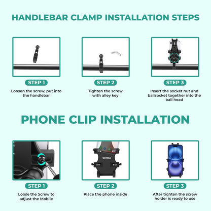 Simtac Spider Grip Pro Mobile Holder with Vibration Damper (MH02-PRO)