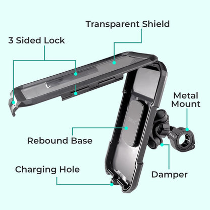 Simtac Splash Guard X Waterproof Mobile Holder with Vibration Damper (MHWP-PRO)