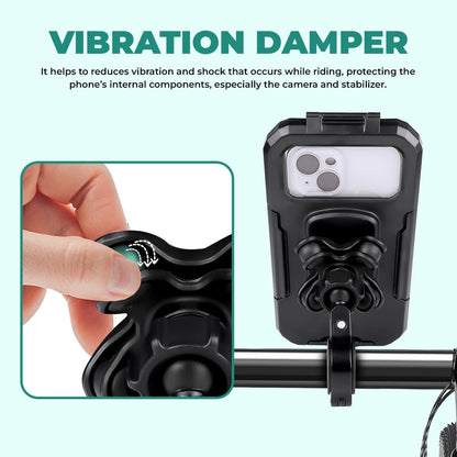 Simtac Splash Guard X Waterproof Mobile Holder with Vibration Damper (MHWP-PRO)