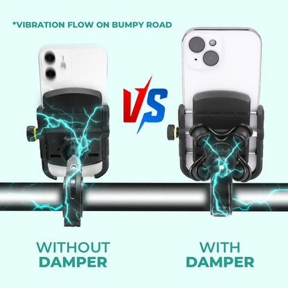 Simtac Super Grip Pro Mobile Holder with USB-A charger & Vibration Damper (MHC3-PRO)