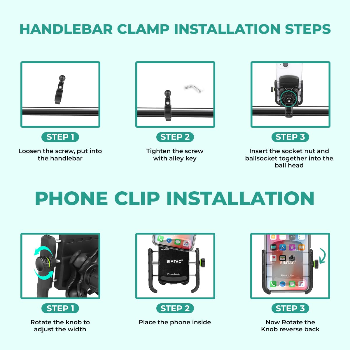 Simtac Super Grip Pro Mobile Holder with Vibration Damper (MH01-PRO)