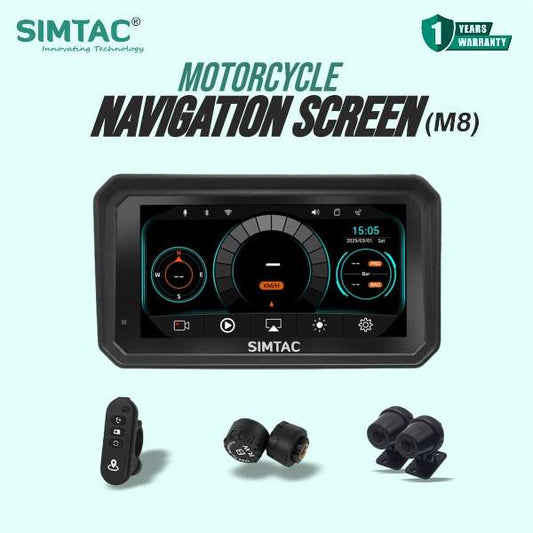 Simtac Detachable Motorcycle Navigation Screen 6.0 Inch IPS Screen (M8DT)