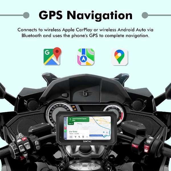 Simtac M8DT Detachable Motorcycle Navigation Screen 6.0 Inch IPS Screen