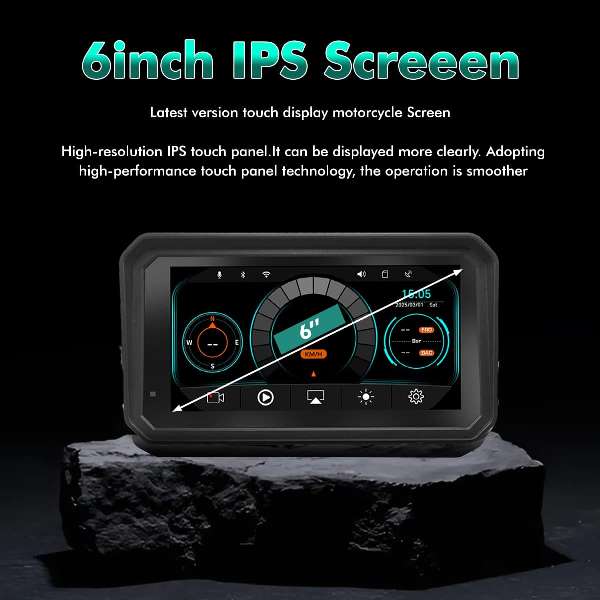 Simtac M8DT Detachable Motorcycle Navigation Screen 6.0 Inch IPS Screen