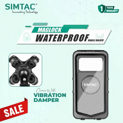 Simtac Maglock waterproof mobile holder with vibration damper (MHWPML-PRO)