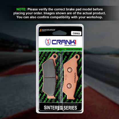 Sintered Brake Pads For Royal Enfield Continental GT 535 (2013-2018) - Front - CB902 - 1 Set - CRANK1