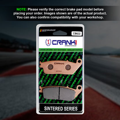 Sintered Brake Pads For Suzuki V-Strom 800DE (2024 Onwards) - Front - CB622 - 2 Sets - CRANK1