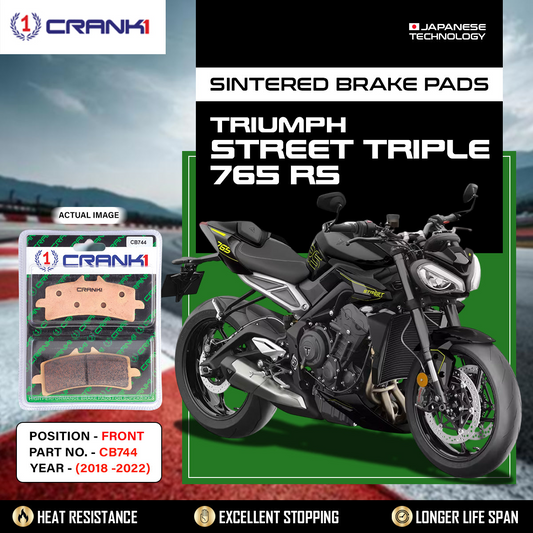 Sintered Brake Pads For Triumph Street Triple 765 RS (2018-2022) - Front - CB744 - 2 Sets - CRANK1