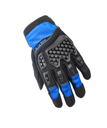 Solace AirX DualSport Riding Gloves ( BLUE ) - Riders Junction