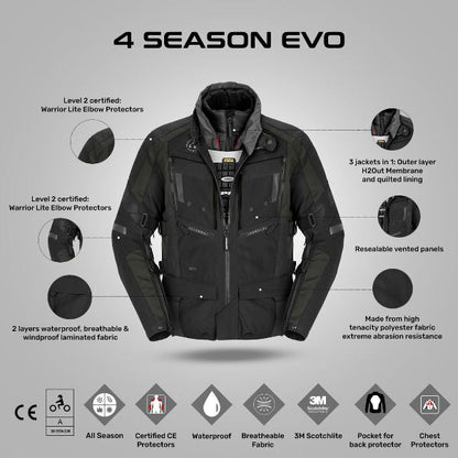Spidi 4Season Evo Jacket - Black