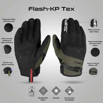 Spidi Flash-KP Gloves - Militar
