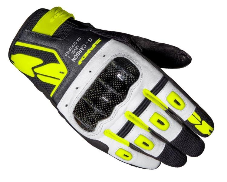 Spidi G Carbon Gloves - Black Fluo Yellow