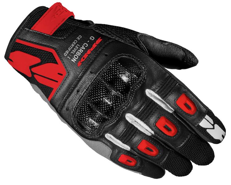 Spidi G Carbon Gloves - Black Red