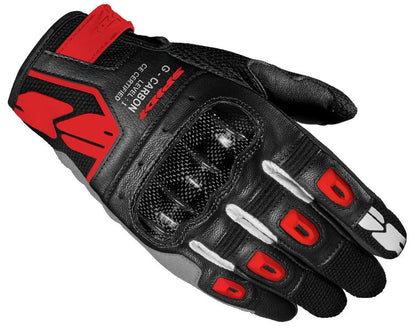 Spidi G Carbon Gloves - Black Red