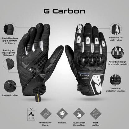Spidi G Carbon Gloves - Black White