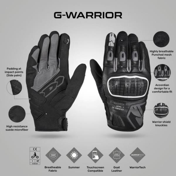 Spidi G-Warrior Gloves - Black