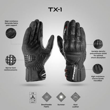 Spidi TX-1 Gloves - Black - Riders Junction