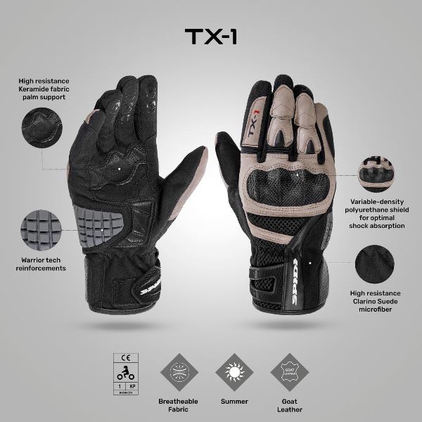 Spidi TX-1 Gloves - Black Sand