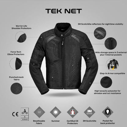 Spidi Tek Net Jacket - Black