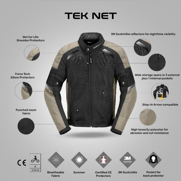 Spidi Tek Net Jacket - Sand
