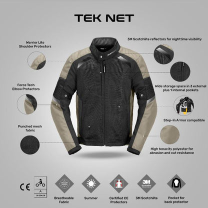 Spidi Tek Net Jacket - Sand