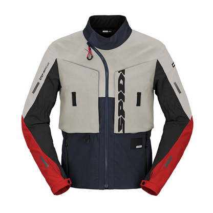 Spidi Frontier Motorcycle Touring Jacket (Blue-Iced Red)
