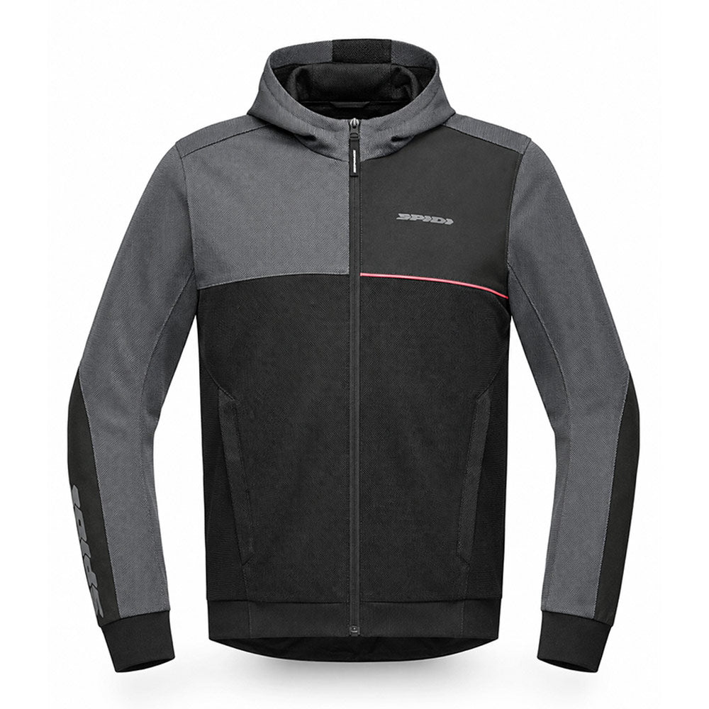 Spidi Hoodie Net Ultra-Breathable Riding Jacket (BlackGrey)
